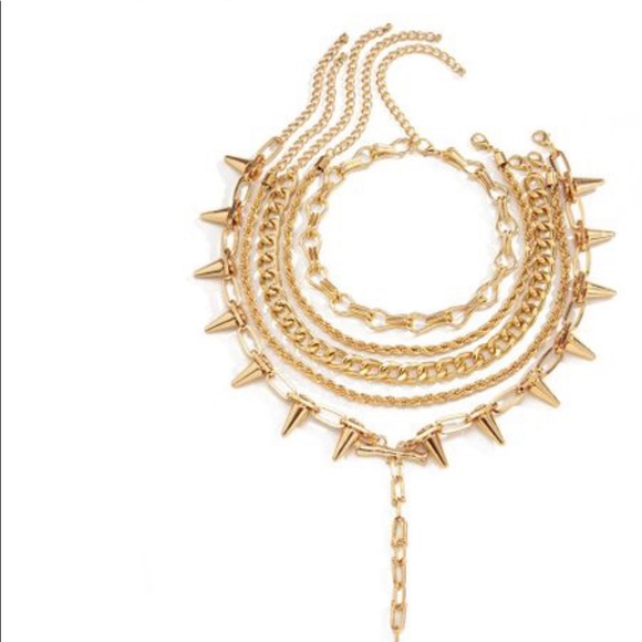 Multi-layer Rivet Necklace - Picture 4 of 4